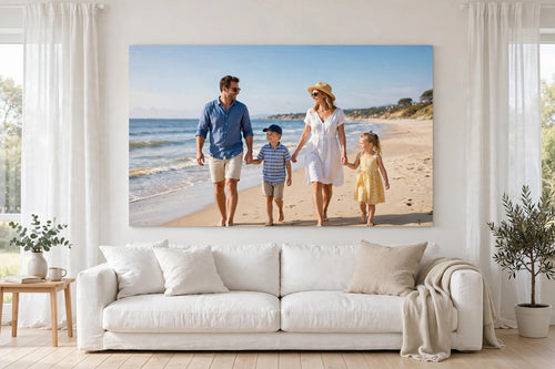 White HD aluminum print, full-bleed view
