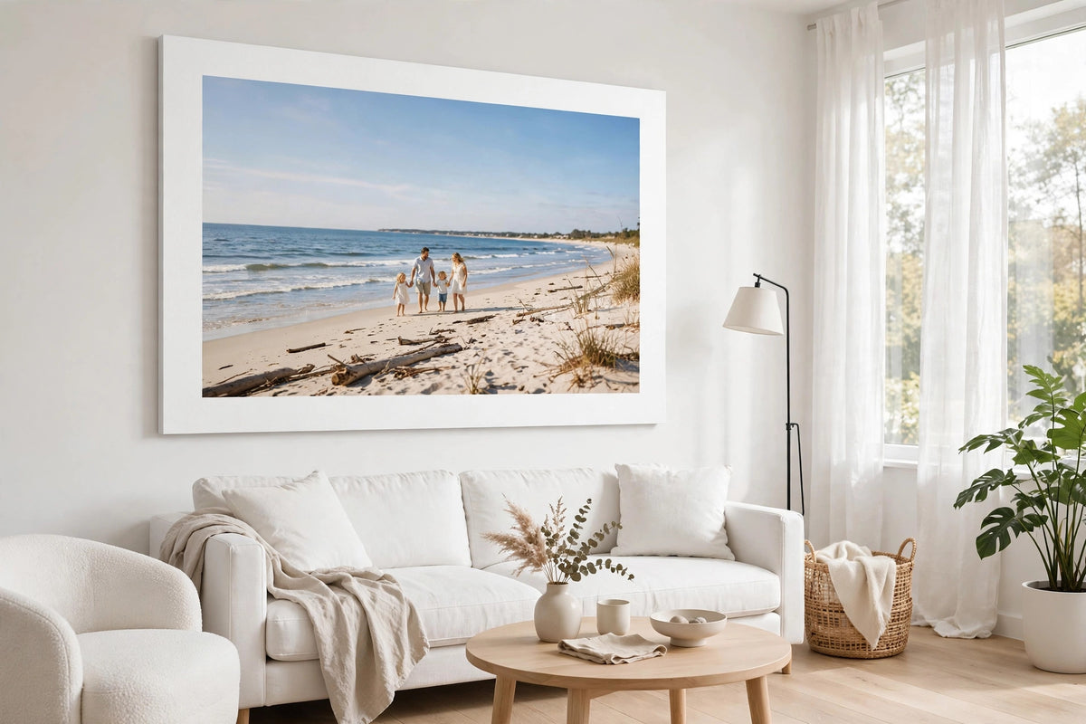 Photo printed on white HD aluminum
